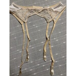 Vintage 90s Y2K Christian Dior Lingerie S Garter Belt Ivory Lace Satin Bridal